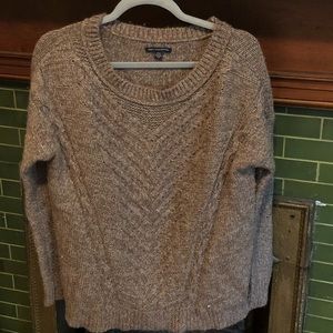 Long American eagle brown sweater
